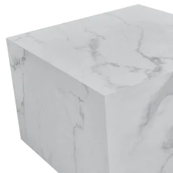 Nimara Adele - Sæt af sofaborde i hvidt marmorprint