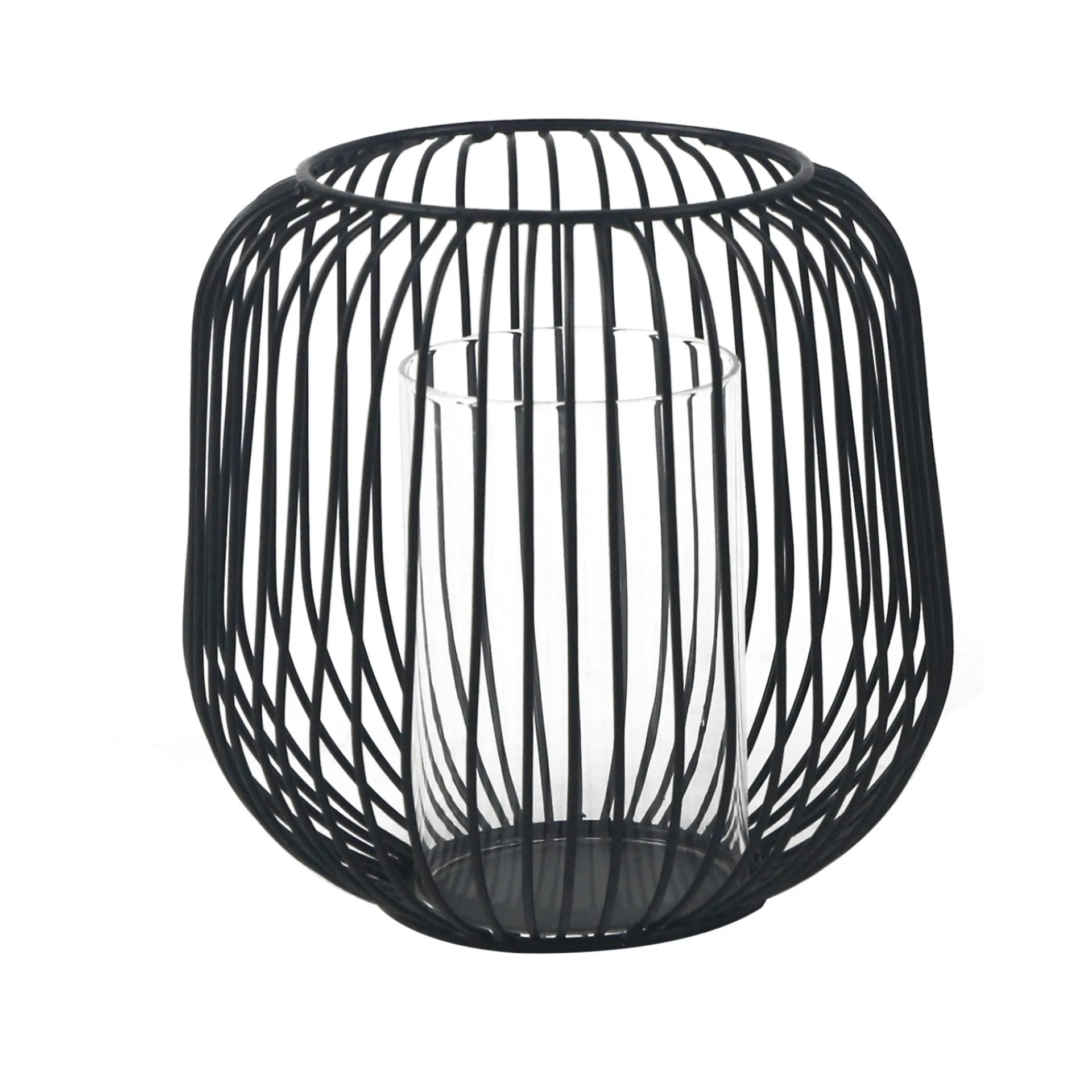 Outlet Nimara Aja sort metal lanterne 17 cm