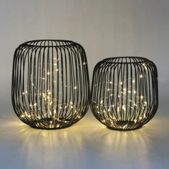 Outlet Nimara Akia sort metal lanterne 21cm