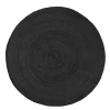 New Nimara Alex rundt tæppe - Sort jute Ø150 cm