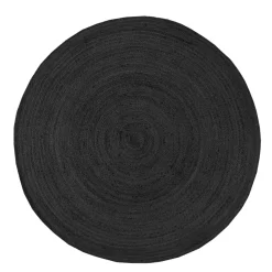 New Nimara Alex rundt tæppe - Sort jute Ø150 cm