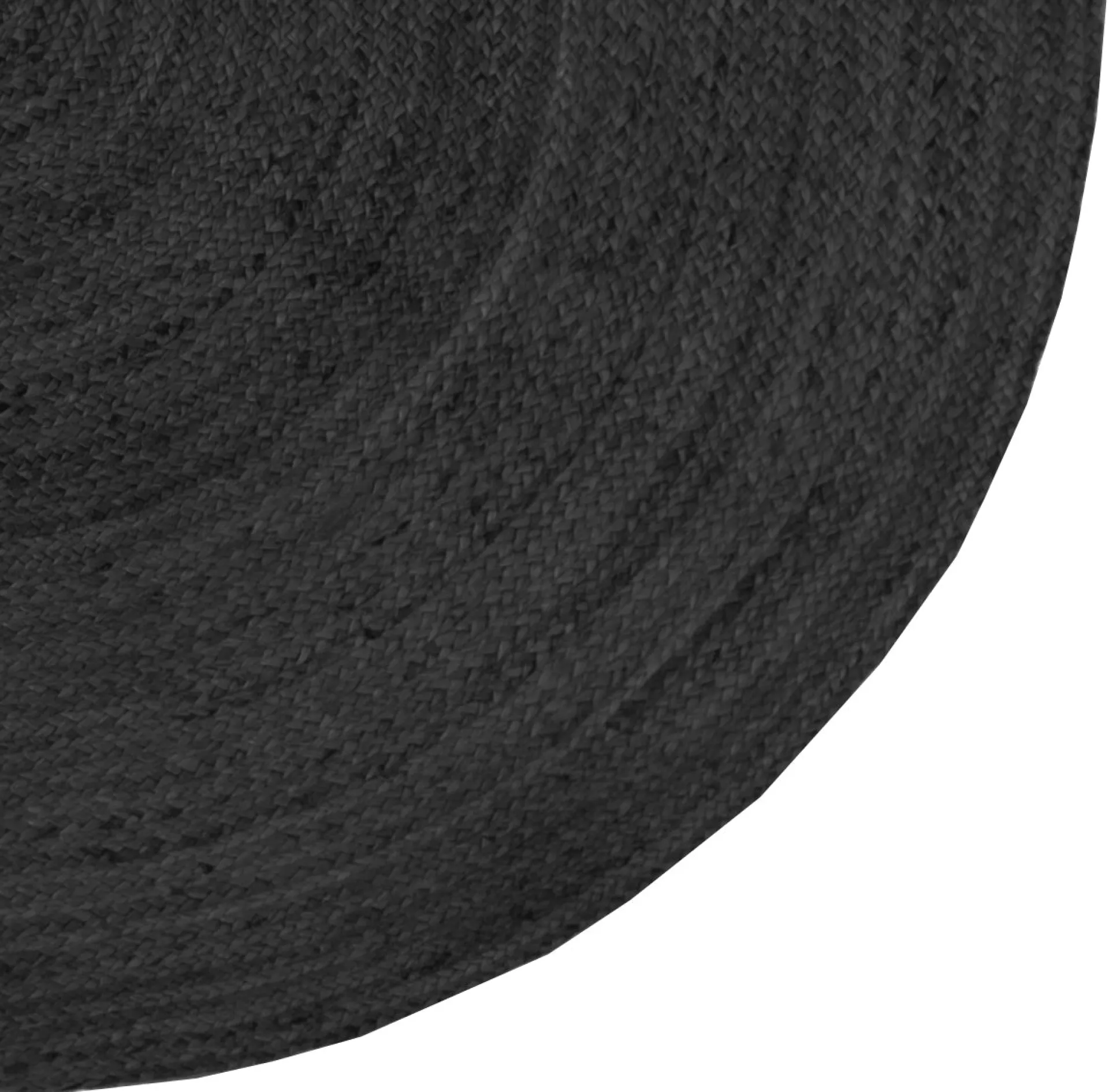 New Nimara Alex rundt tæppe - Sort jute Ø150 cm