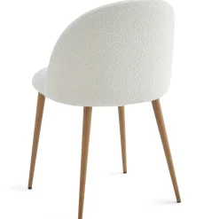 Nimara Alicia spisebordsstol - Hvidt boucle stof