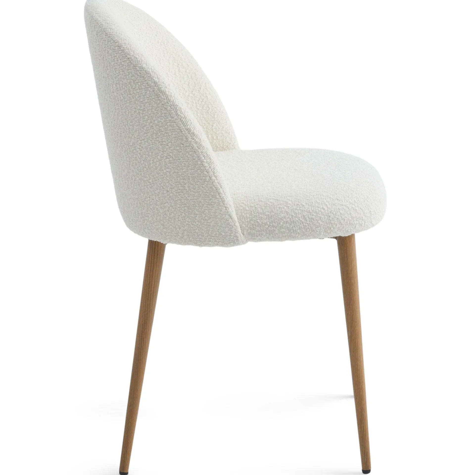 Nimara Alicia spisebordsstol - Hvidt boucle stof