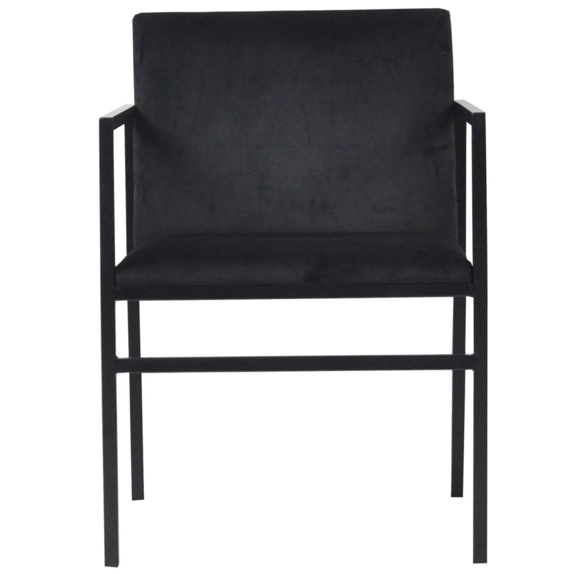 Hot Nimara Allie spisebordsstol - Sort velour med armlæn