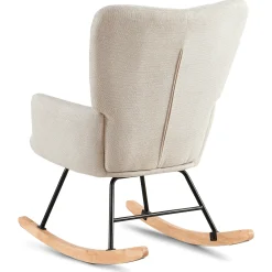 Outlet Nimara Allison gyngestol med armlæn - beige tekstil