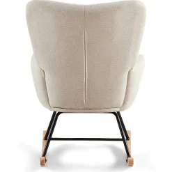 Outlet Nimara Allison gyngestol med armlæn - beige tekstil