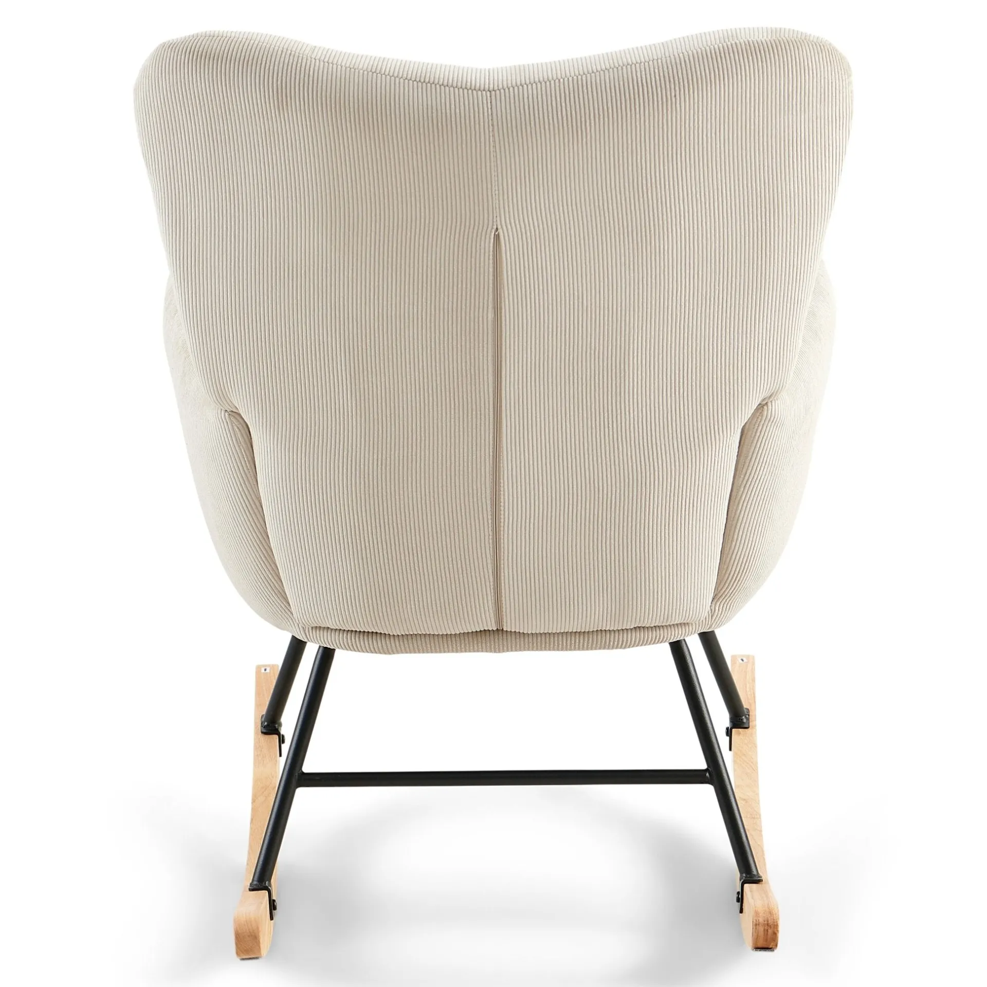 Discount Nimara Allison gyngestol med armlæn - beige fløjl