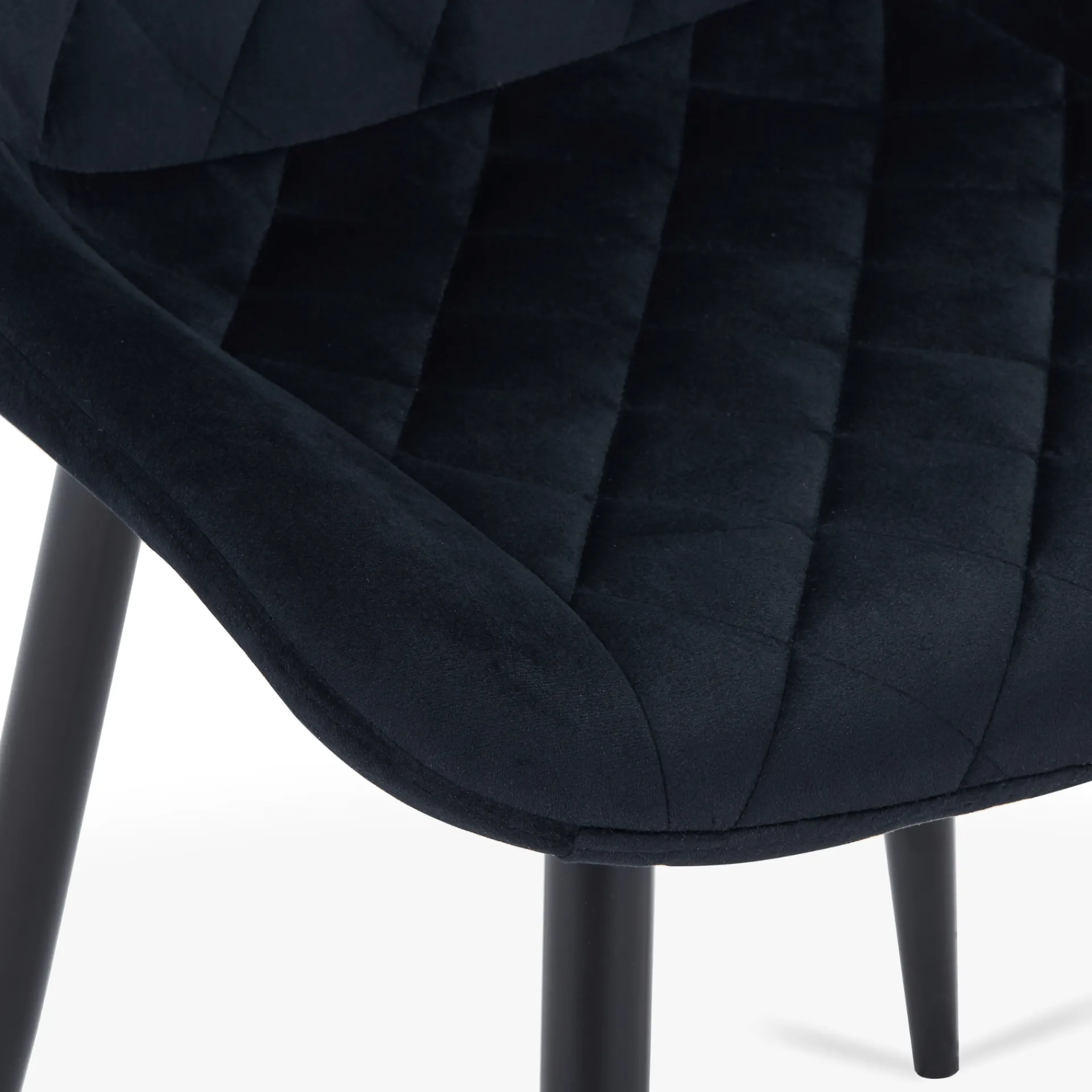 Sale Nimara Amina - spisebordsstol i sort velour