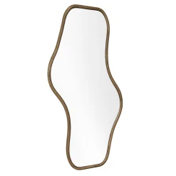 Best Nimara Angela organisk spejl med træramme i røget eg 50x100 cm