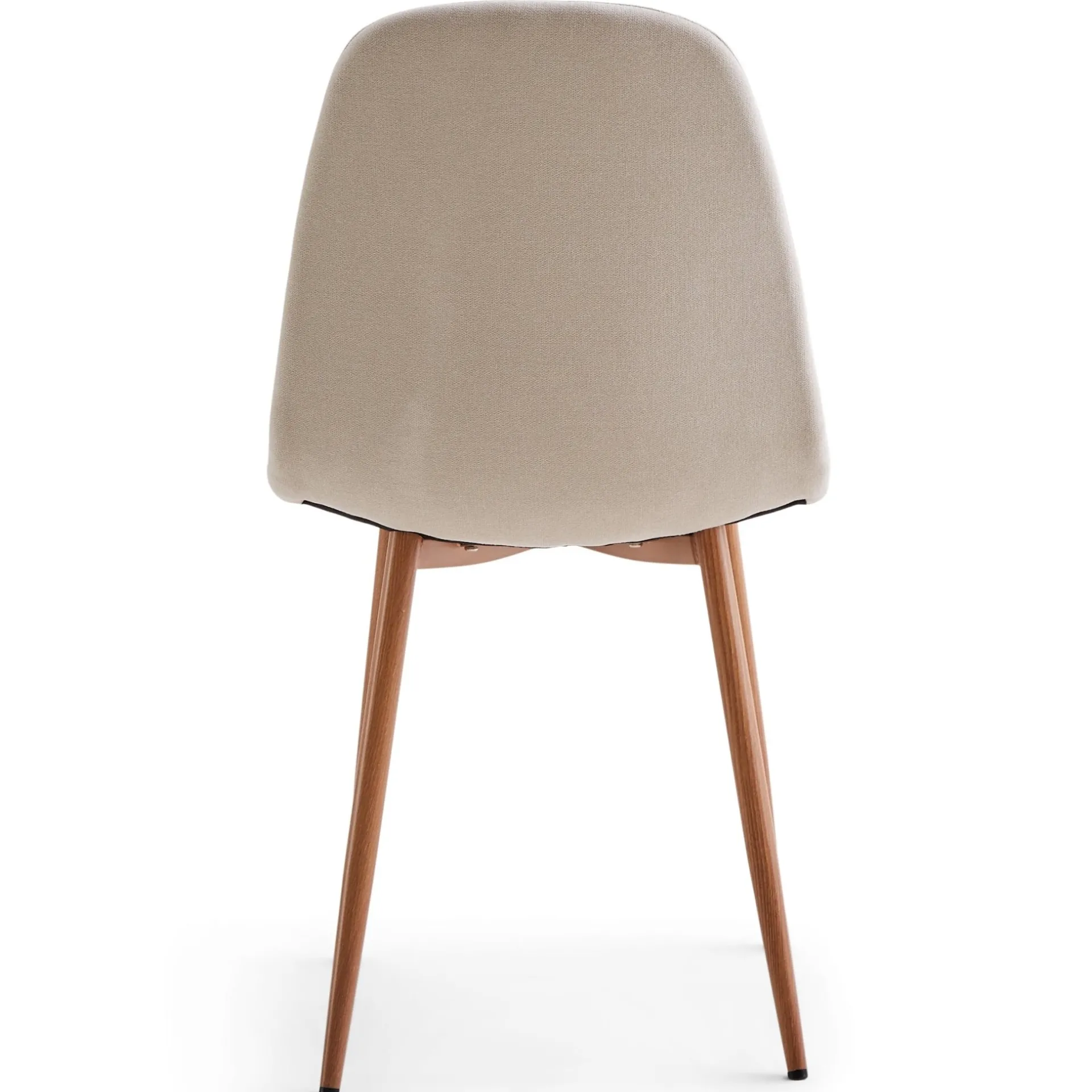 New Nimara Anna spisebordsstol - beige tekstil med egelook