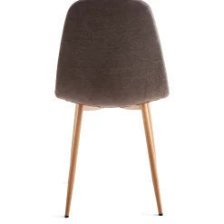 Sale Nimara Anna spisebordsstol - brun tekstil med egelook