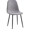 Hot Nimara Anna spisebordsstol - Grå tekstil med sorte ben
