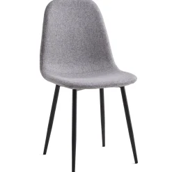 Hot Nimara Anna spisebordsstol - Grå tekstil med sorte ben