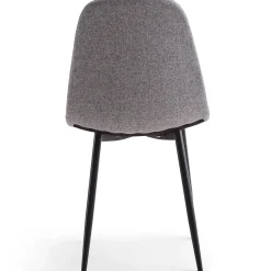 Hot Nimara Anna spisebordsstol - Grå tekstil med sorte ben