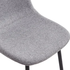 Hot Nimara Anna spisebordsstol - Grå tekstil med sorte ben