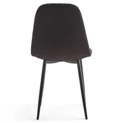 Online Nimara Anna spisebordsstol - polstret sort velour