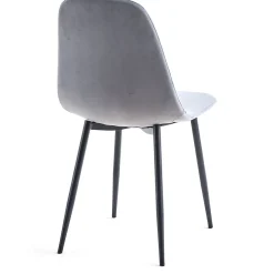 Sale Nimara Anna spisebordsstol - polstret grå velour