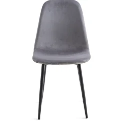 Sale Nimara Anna spisebordsstol - polstret grå velour