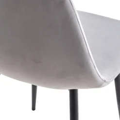 Sale Nimara Anna spisebordsstol - polstret grå velour