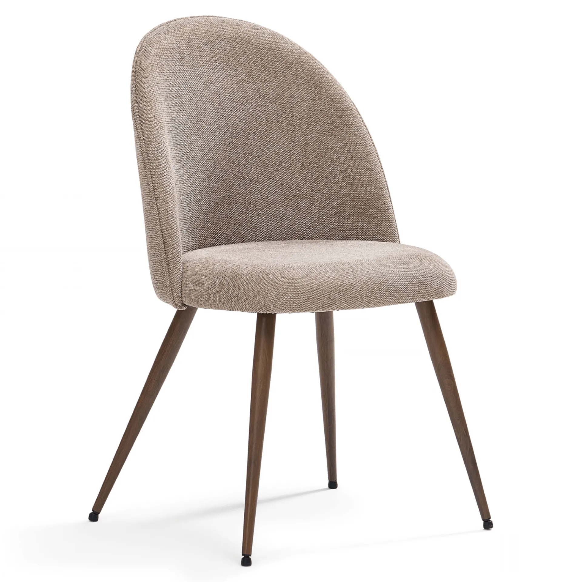 Online Nimara Annika spisebordsstol - sand tekstil med røget egelook