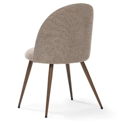 Online Nimara Annika spisebordsstol - sand tekstil med røget egelook