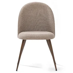 Online Nimara Annika spisebordsstol - sand tekstil med røget egelook