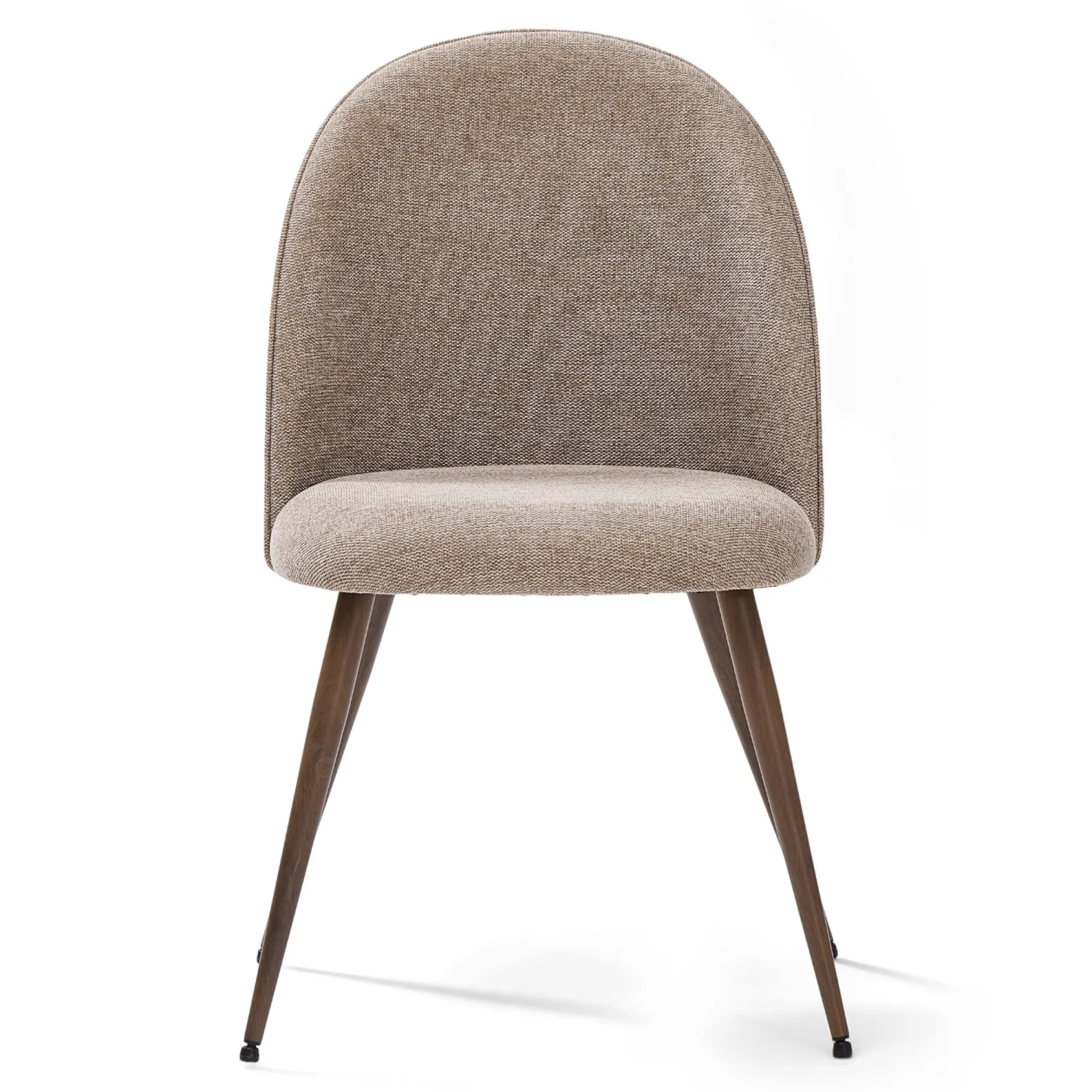 Online Nimara Annika spisebordsstol - sand tekstil med røget egelook