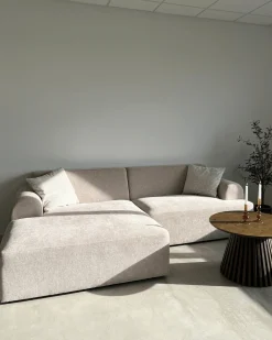 Online Nimara Arianna chaiselong sofa beige - Højrevendt