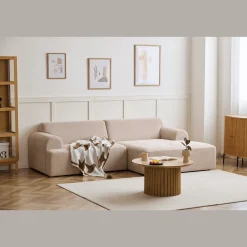 Online Nimara Arianna chaiselong sofa beige - Højrevendt