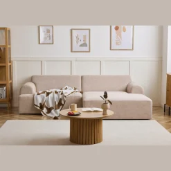 Online Nimara Arianna chaiselong sofa beige - Venstrevendt