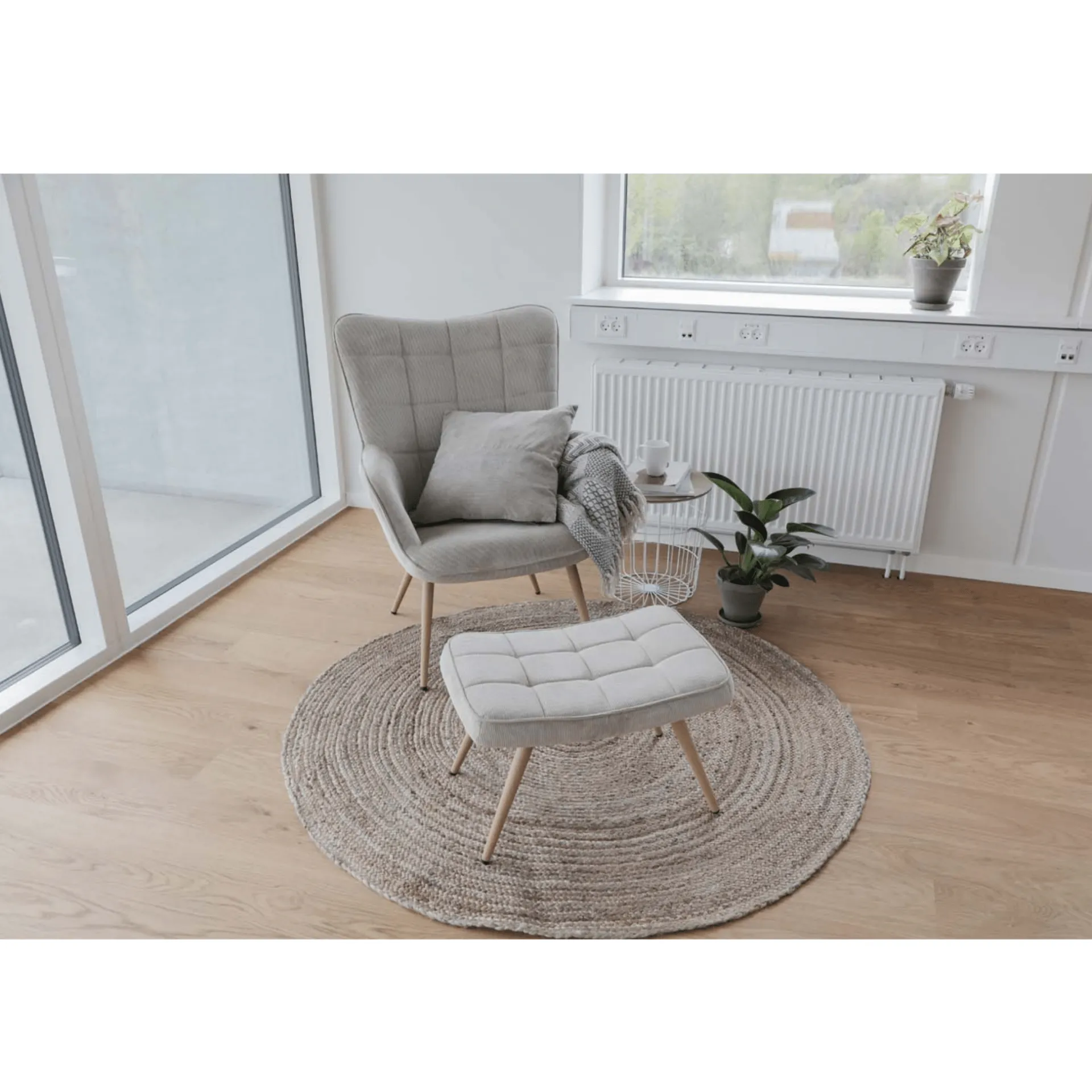 Best Nimara Arthur rundt tæppe - Jute Ø150 cm