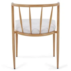 Hot Nimara Bella spisebordsstol - Egelook med beige polstret sæde