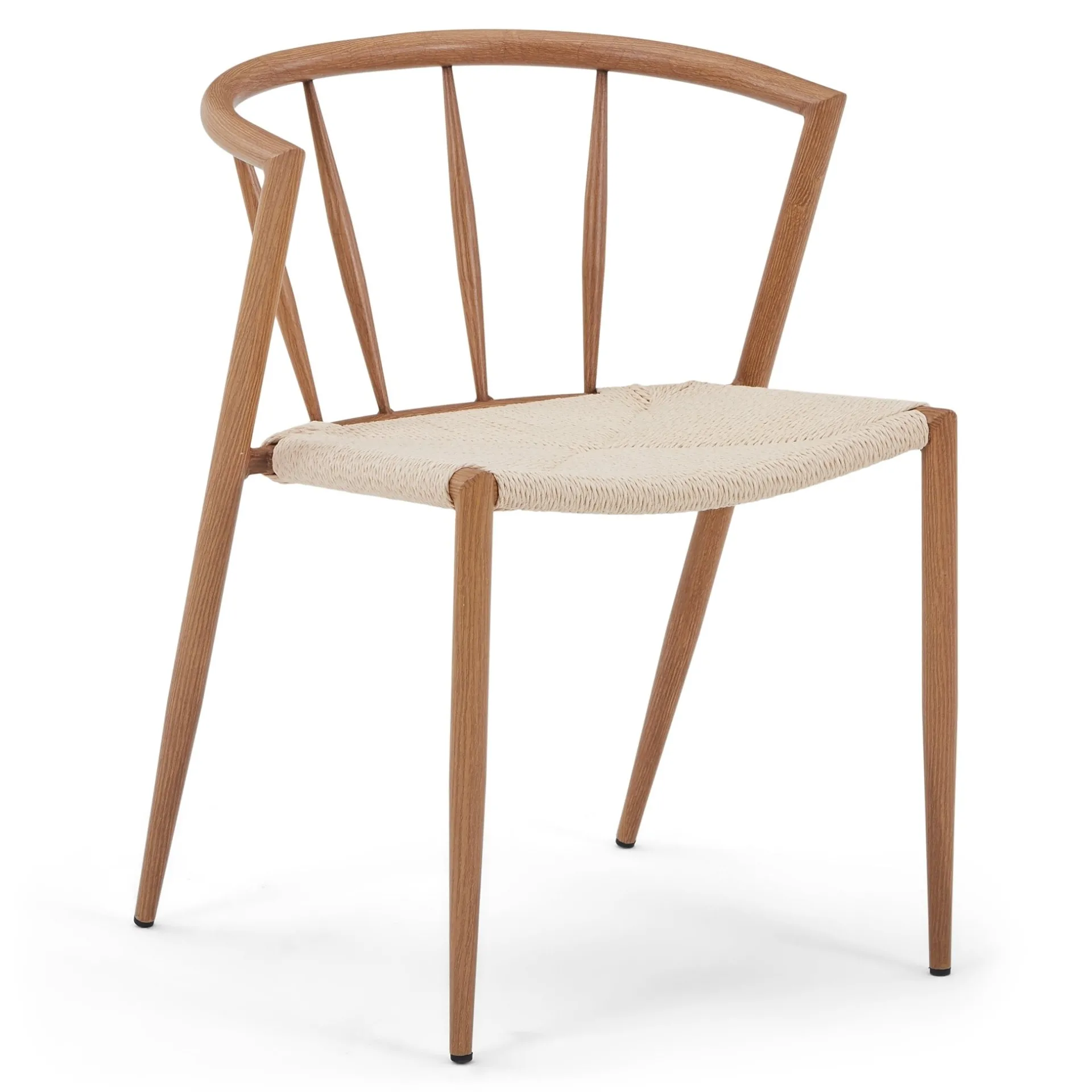 New Nimara Bella spisebordsstol - Egelook med fletsæde