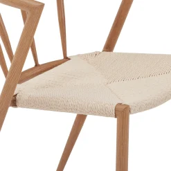 New Nimara Bella spisebordsstol - Egelook med fletsæde