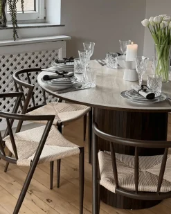 Outlet Nimara Bella spisebordsstol - Røget egelook med fletsæde