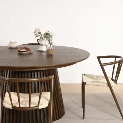 Outlet Nimara Bella spisebordsstol - Røget egelook med fletsæde