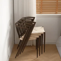 Outlet Nimara Bella spisebordsstol - Røget egelook med fletsæde