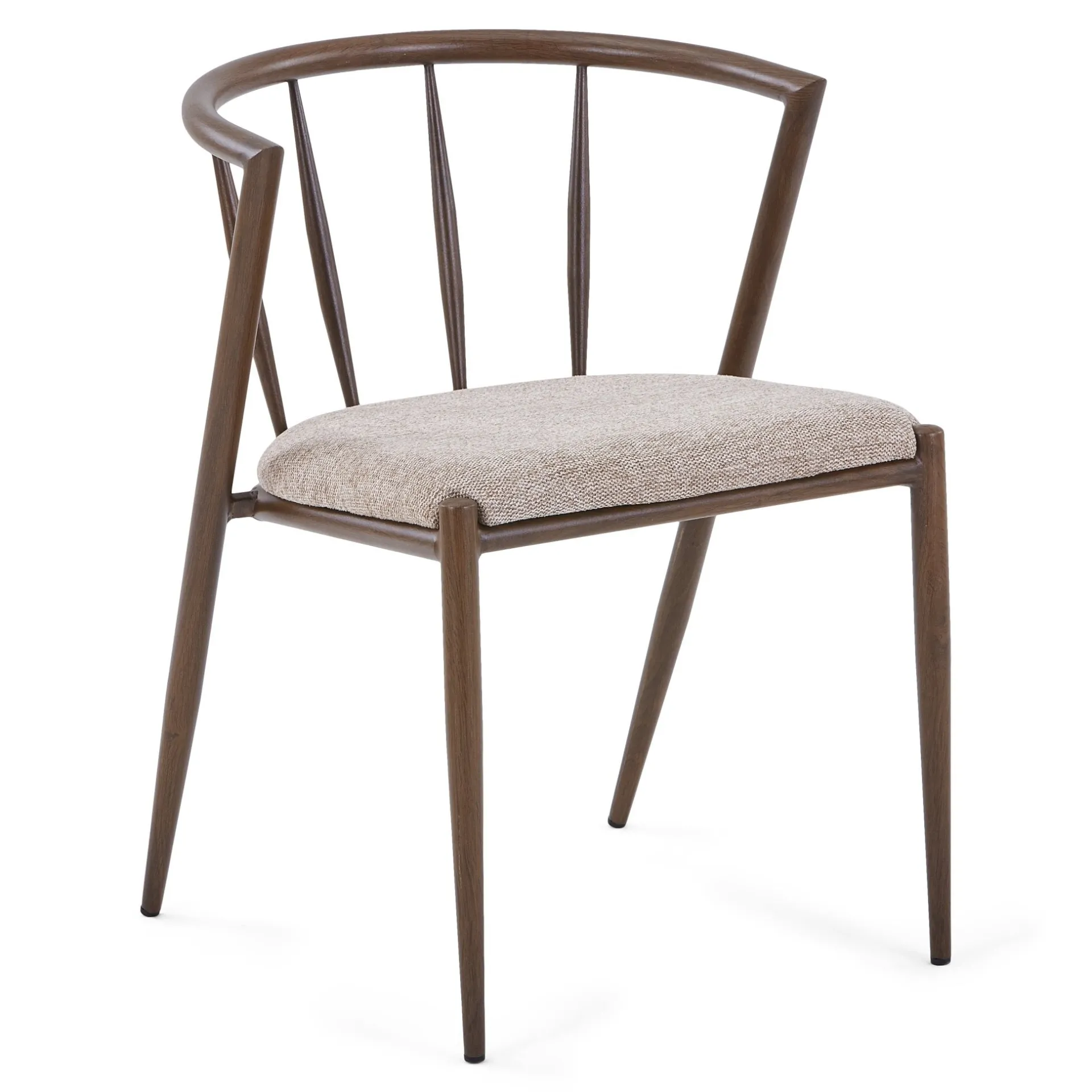 Nimara Bella spisebordsstol - Røget egelook med sand polstret sæde