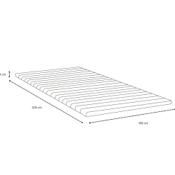 Best Nimara Boxmadras seng i beige 180x200 cm med 4 cm topmadras i PU-skum ekskl. ben