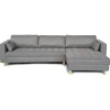 Outlet Nimara Brandy - Højrevendt og venstrevendt vendbar chaiselong sofa grå - L: 290  x D: 96 x H: 80 cm