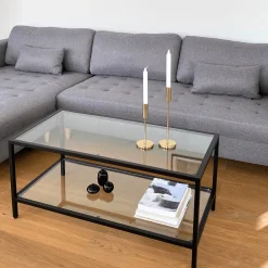 Outlet Nimara Brandy - Højrevendt og venstrevendt vendbar chaiselong sofa grå - L: 290 x D: 96 x H: 80 cm