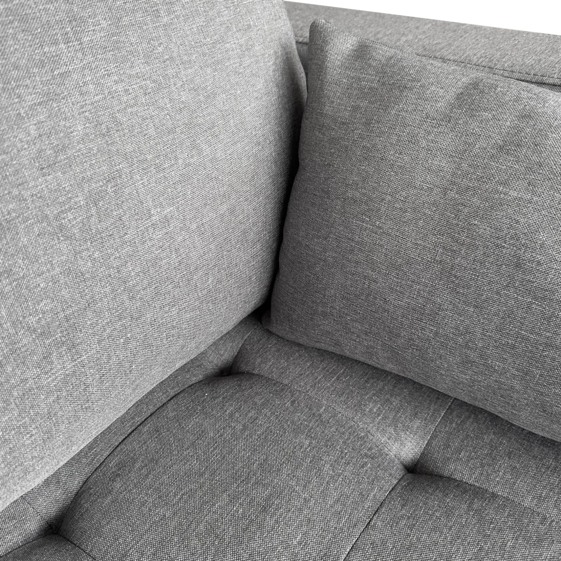 Outlet Nimara Brandy - Højrevendt og venstrevendt vendbar chaiselong sofa grå - L: 290 x D: 96 x H: 80 cm