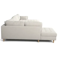 Hot Nimara Brandy - højrevendt u-sofa i beige med chaiselong - L: 366 x D: 211 x H: 80 cm
