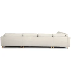 Hot Nimara Brandy - højrevendt u-sofa i beige med chaiselong - L: 366 x D: 211 x H: 80 cm