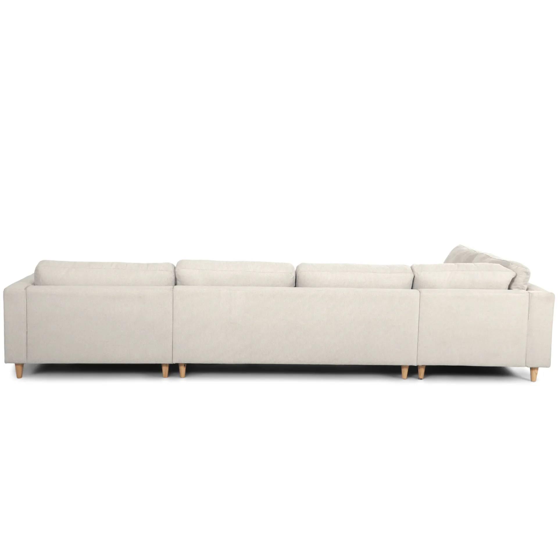 Hot Nimara Brandy - højrevendt u-sofa i beige med chaiselong - L: 366 x D: 211 x H: 80 cm