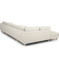 Hot Nimara Brandy - højrevendt u-sofa i beige med chaiselong - L: 366 x D: 211 x H: 80 cm