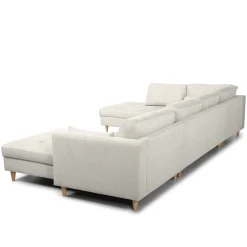 Hot Nimara Brandy - højrevendt u-sofa i beige med chaiselong - L: 366 x D: 211 x H: 80 cm