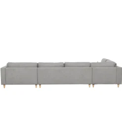 Outlet Nimara Brandy - højrevendt u-sofa i grå med chaiselong - L: 366 x D: 211 x H: 80 cm