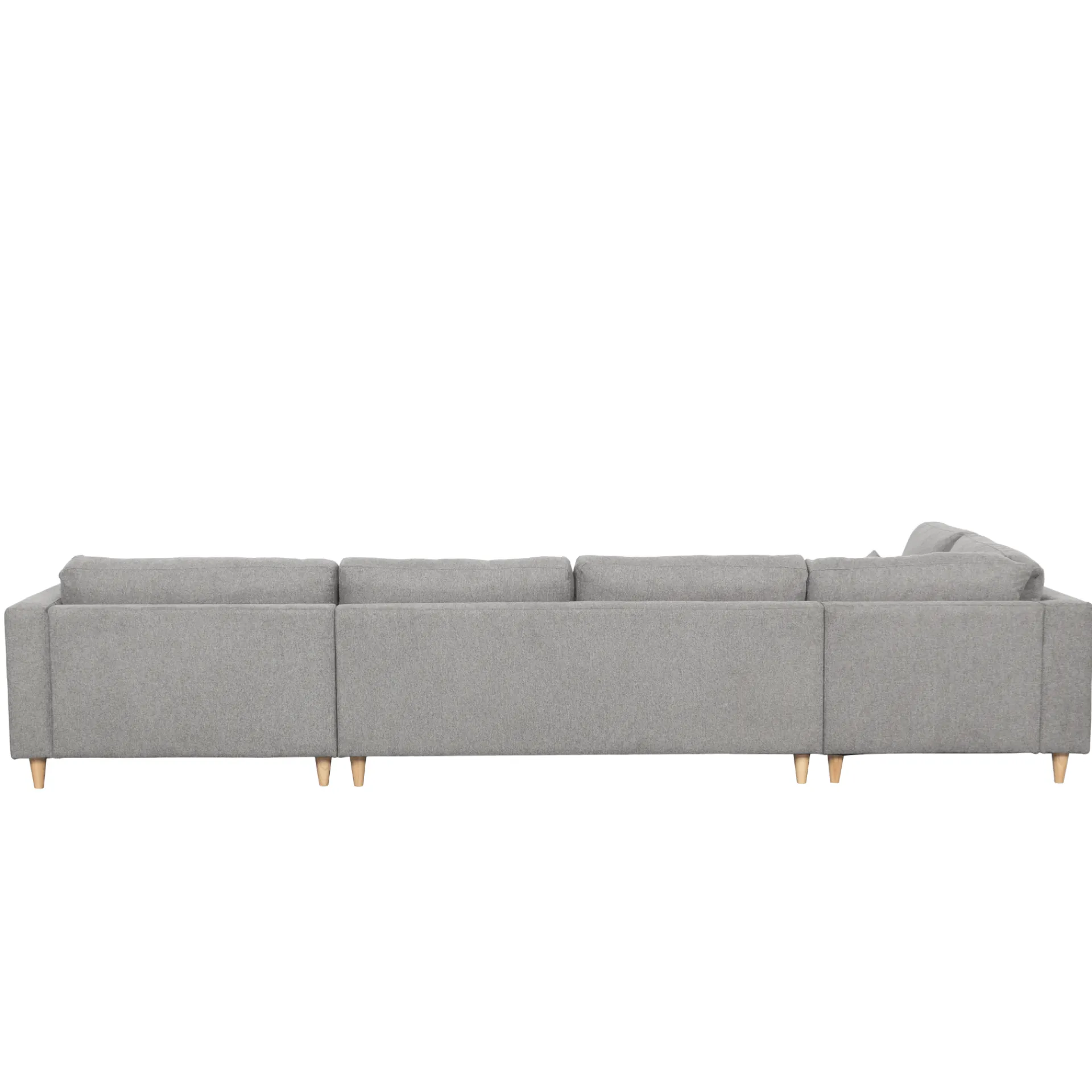 Outlet Nimara Brandy - højrevendt u-sofa i grå med chaiselong - L: 366 x D: 211 x H: 80 cm